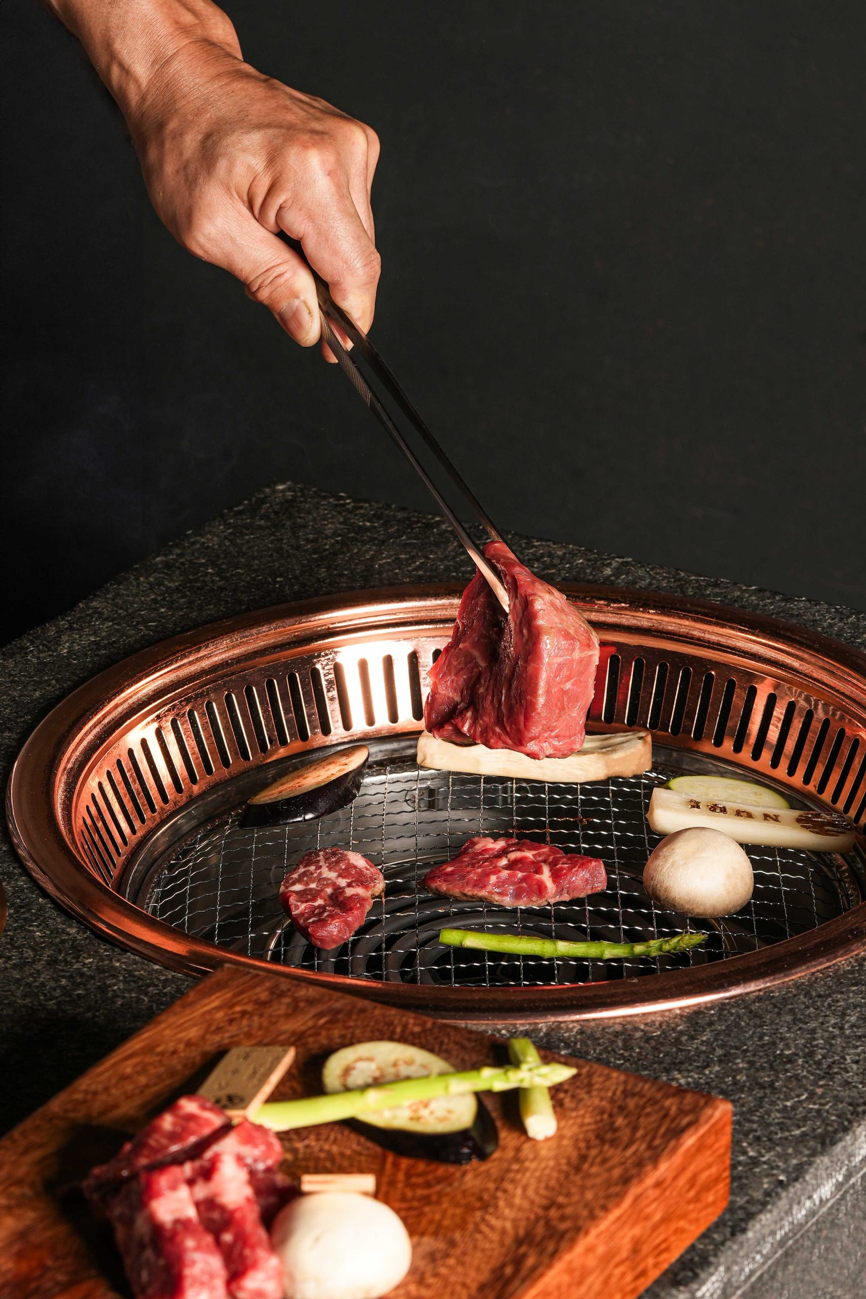 Meat being grilled