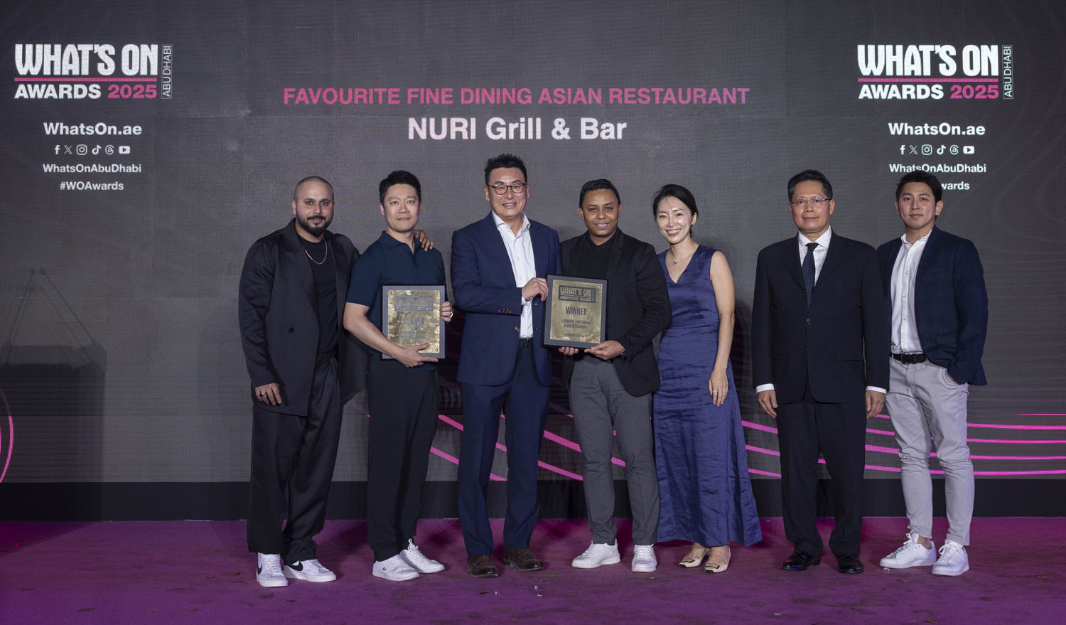 NURI Grill & Bar Named Favorite Fine Dining Asian Restaurant at What’s On Abu Dhabi Awards 2025