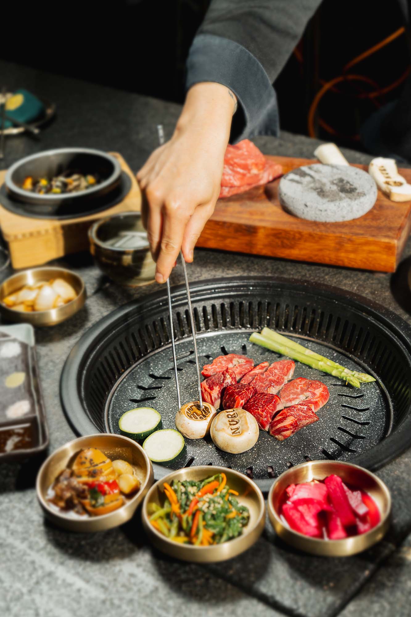 Grill Being Prepared